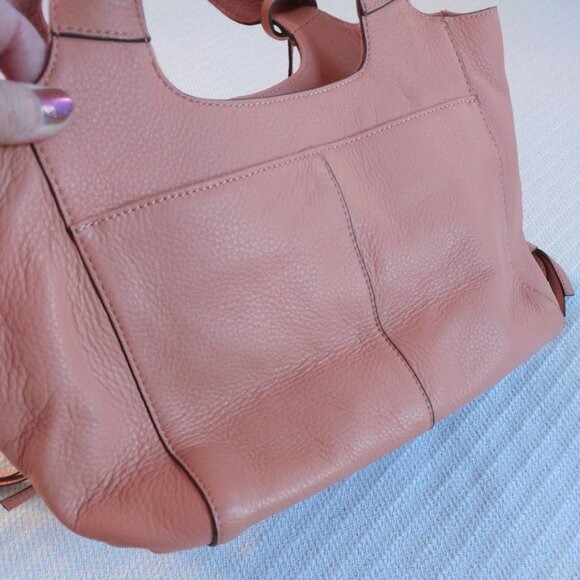 Vince Camuto Cory Hobo Leather Purse Handbag Southwest Style Peach/Coral/Mango - Picture 4 of 11